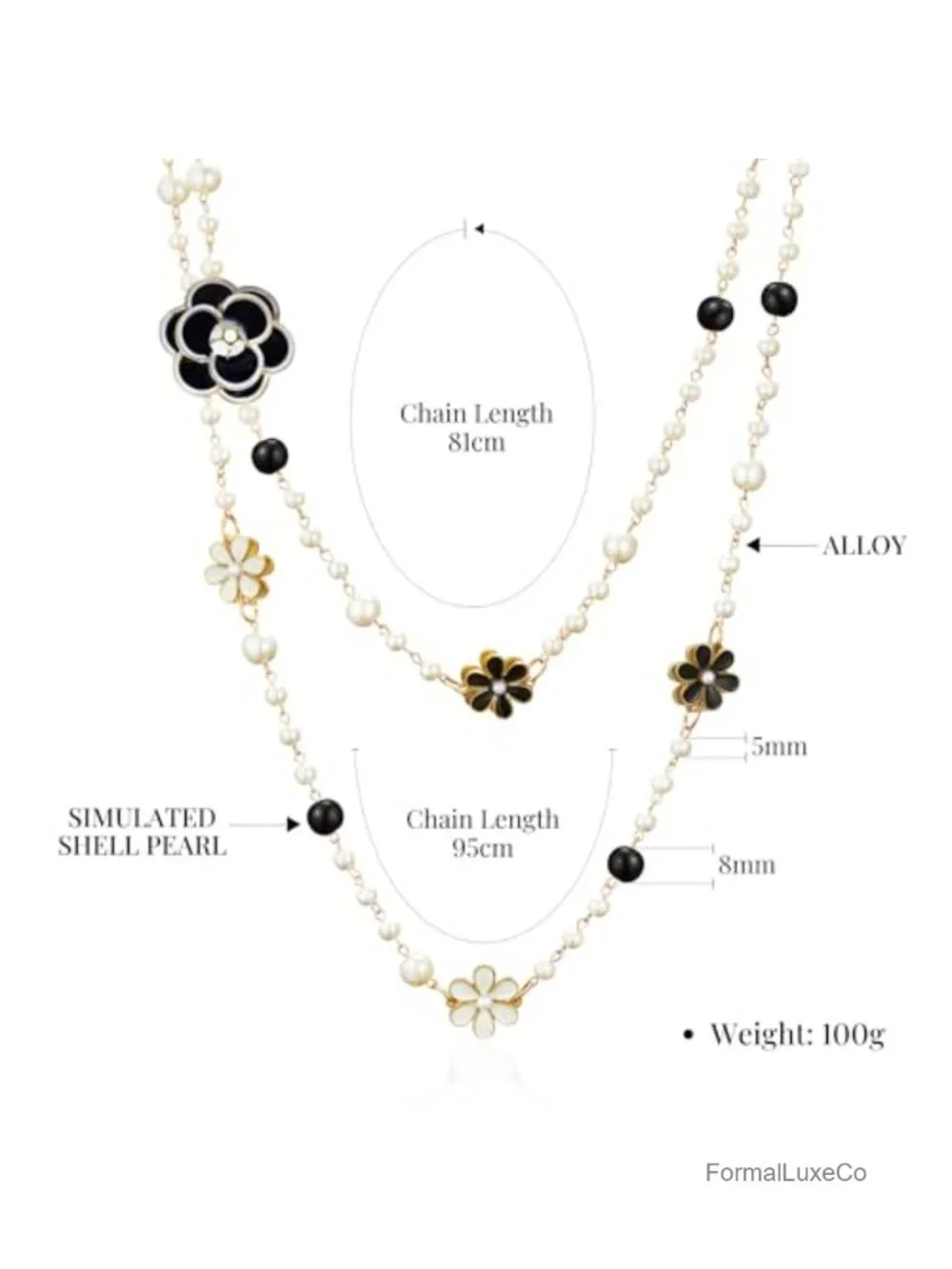 Vintage Layered Faux Pearl Necklace for Women - 37